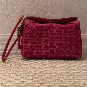 Pink Coach wristlet